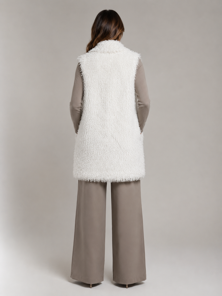 Gilet lungo effetto mongolia