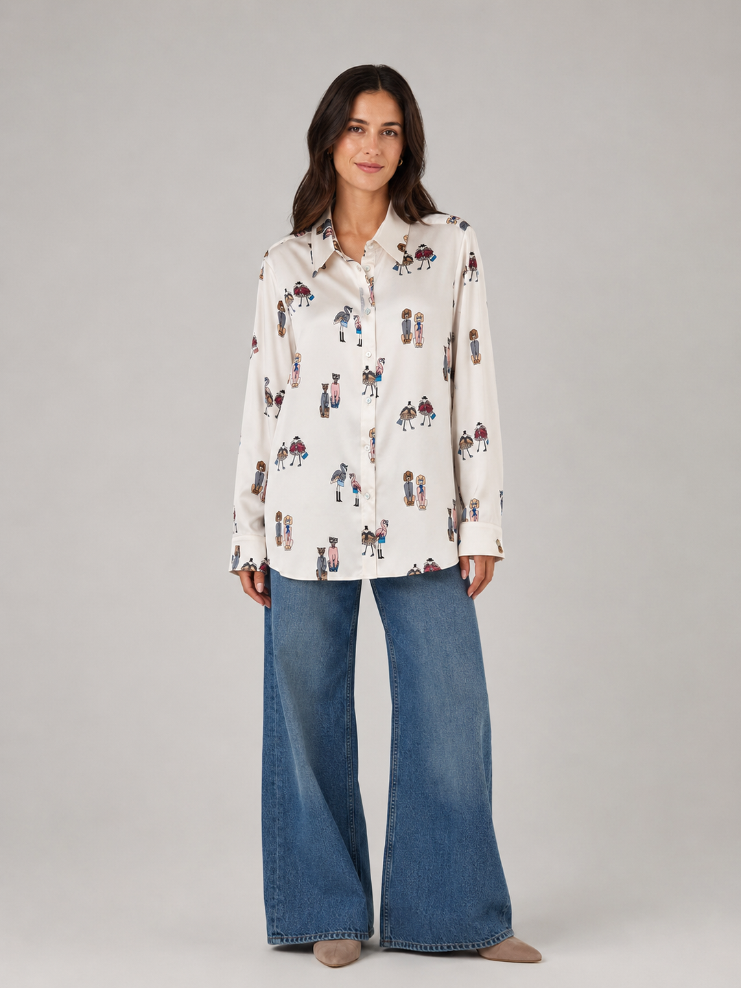 Camicia bianca con Stampa Fantasia
