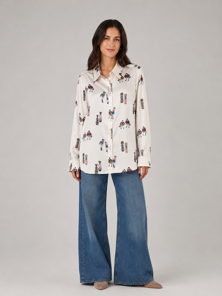 Camicia bianca con Stampa Fantasia