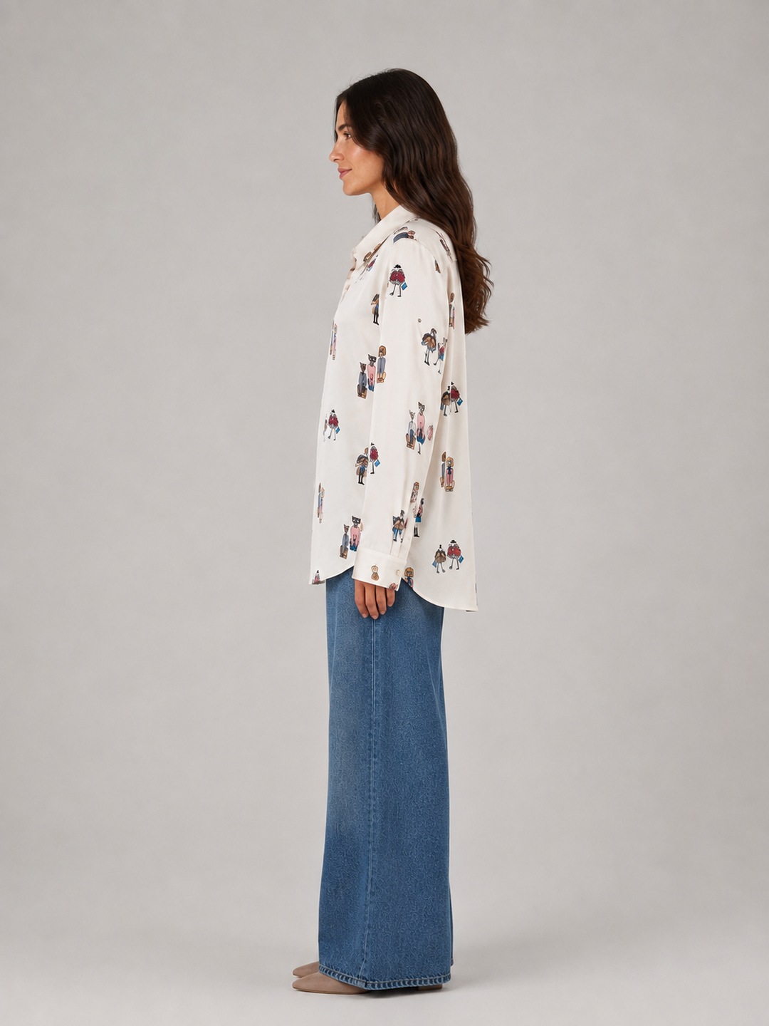 Camicia bianca con Stampa Fantasia