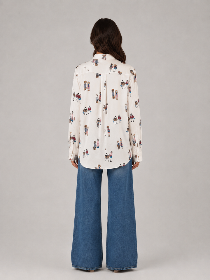Camicia bianca con Stampa Fantasia