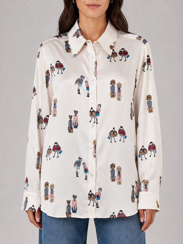 Camicia bianca con Stampa Fantasia