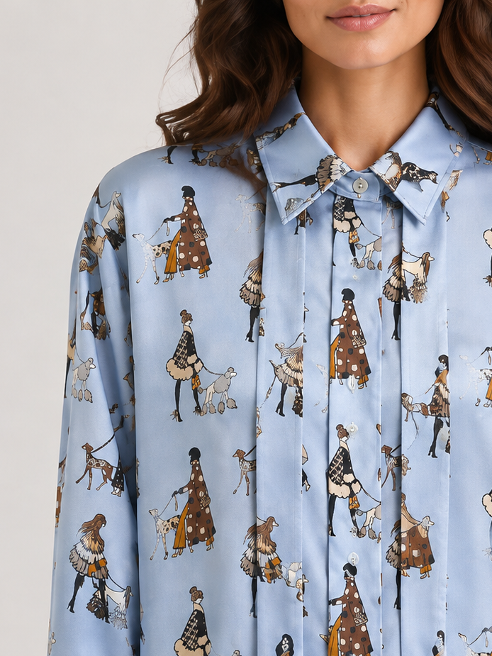 Camicia carta da zucchero con Stampa Fantasia