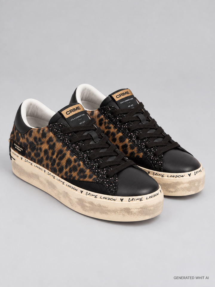 Sneaker distressed platform night roar