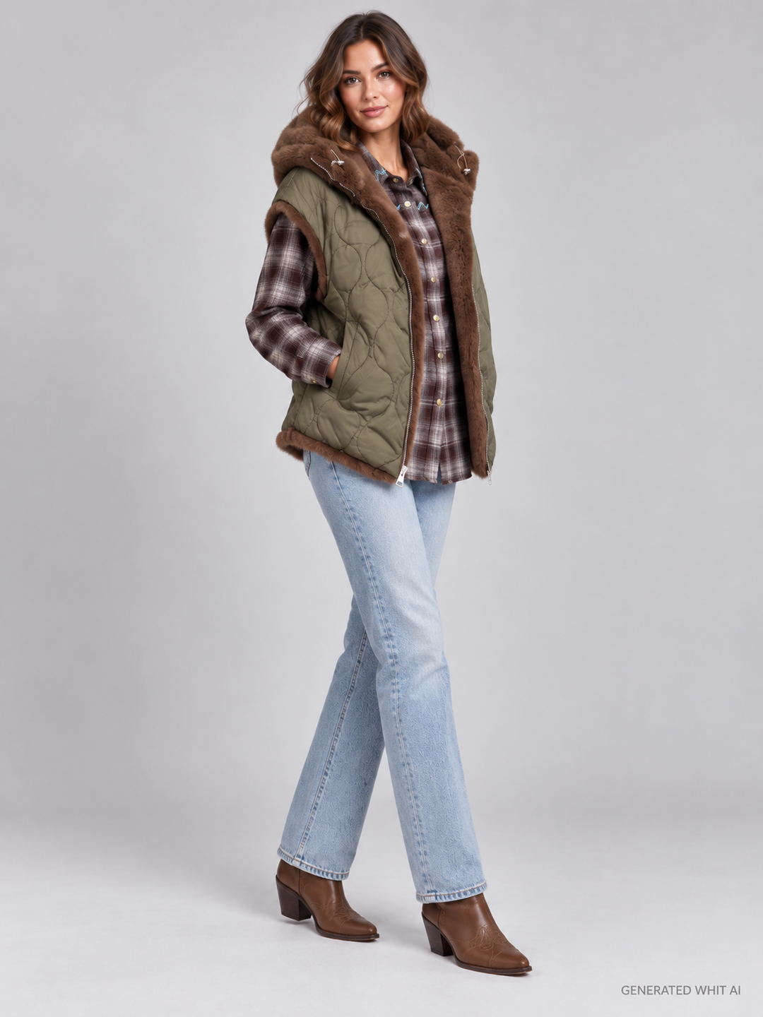Gilet reversibile in ecopelliccia