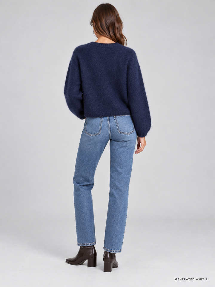 Maglioncino boxy Argyle in lana e cashmere