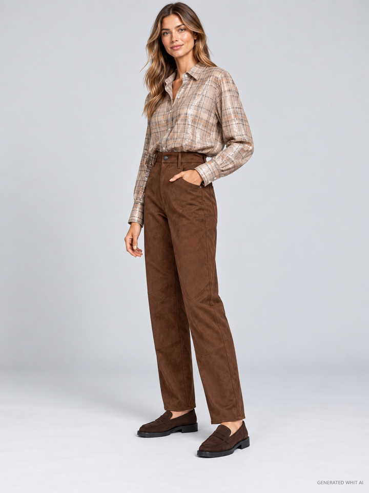 Pantaloni in ecopelle