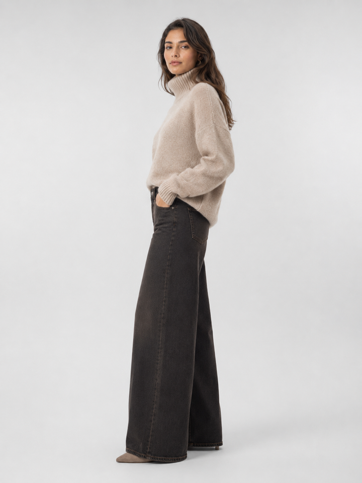 Jeans high waist wide leg