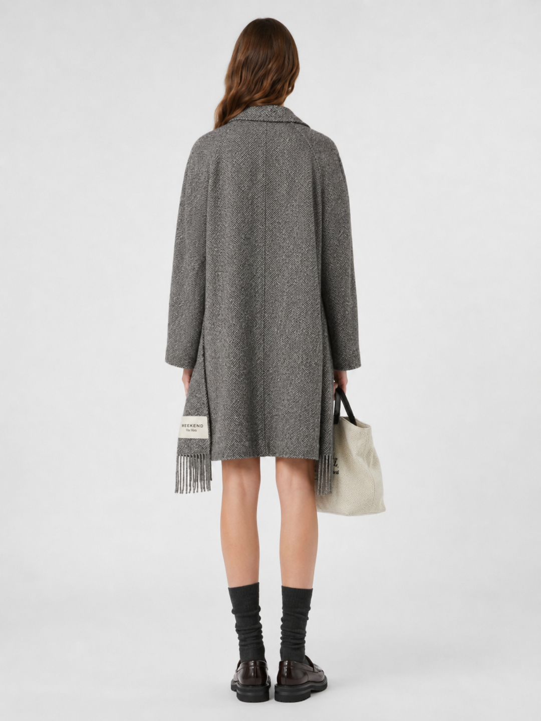 Cappotto in tweed di mista lana