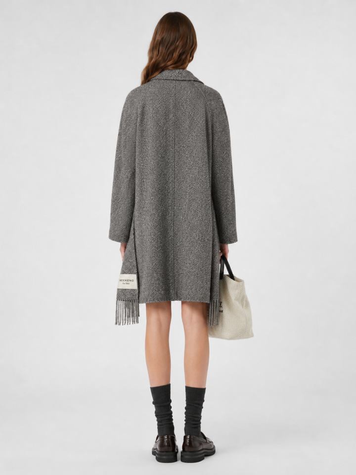 Cappotto in tweed di mista lana