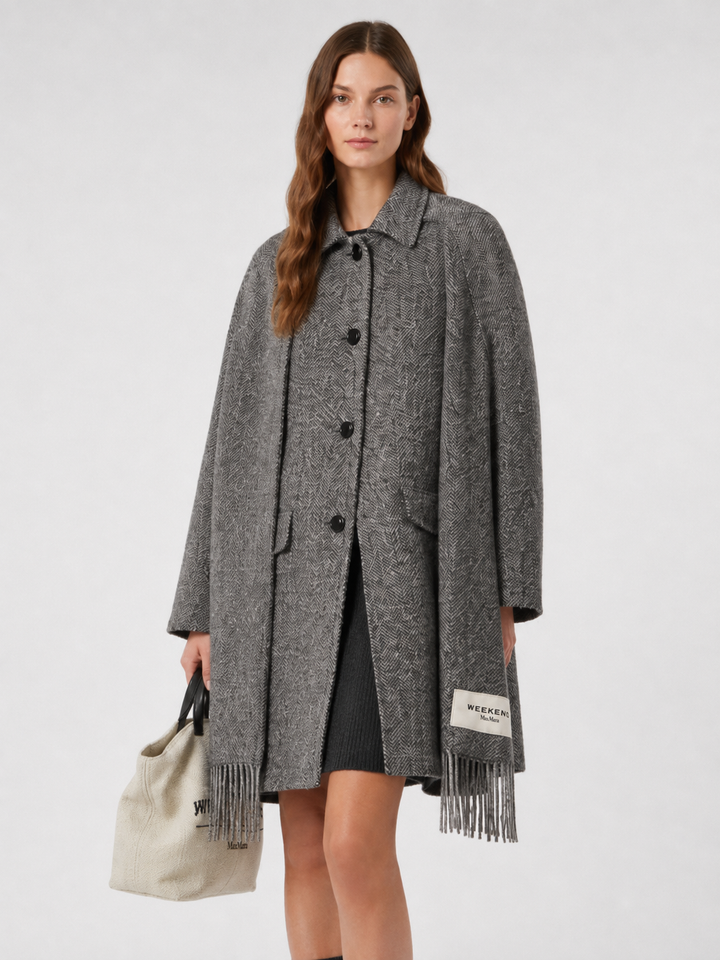 Cappotto in tweed di mista lana