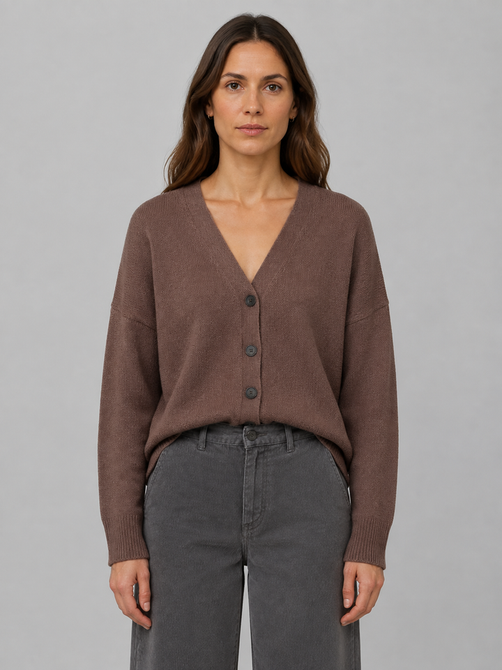 Cardigan con scollo a V
