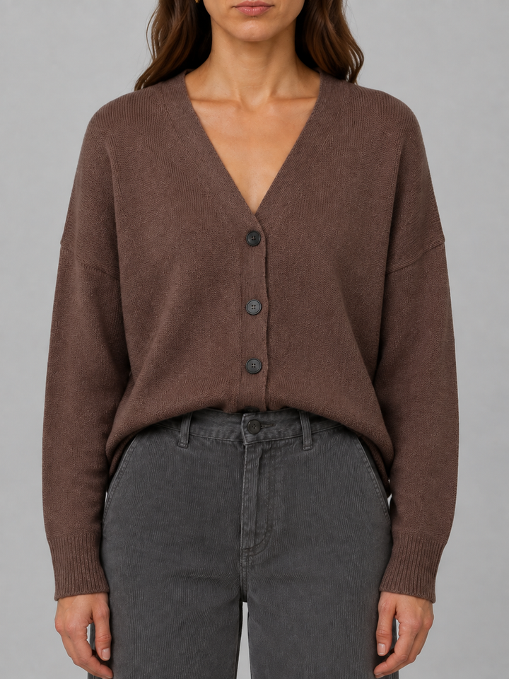 Cardigan con scollo a V