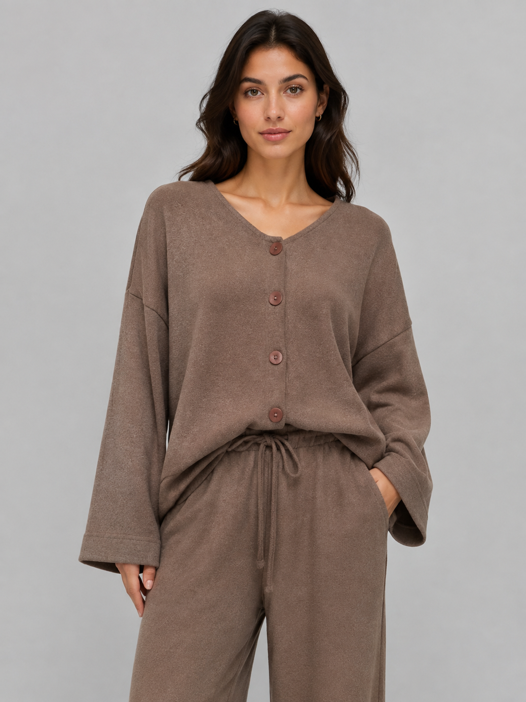 Cardigan a V