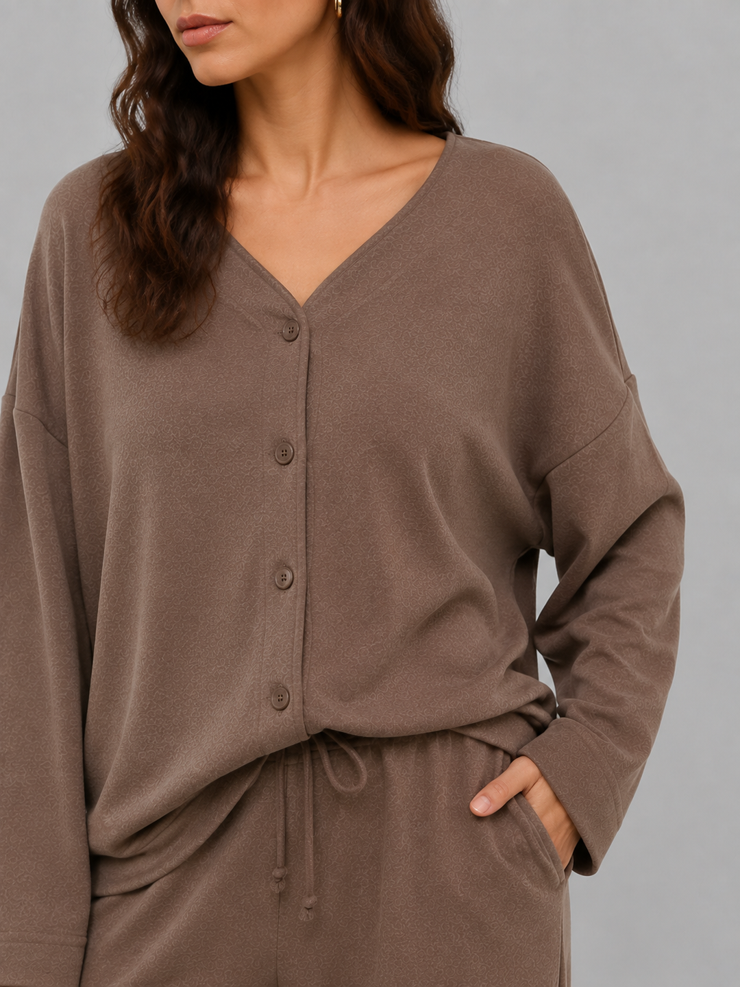 Cardigan a V