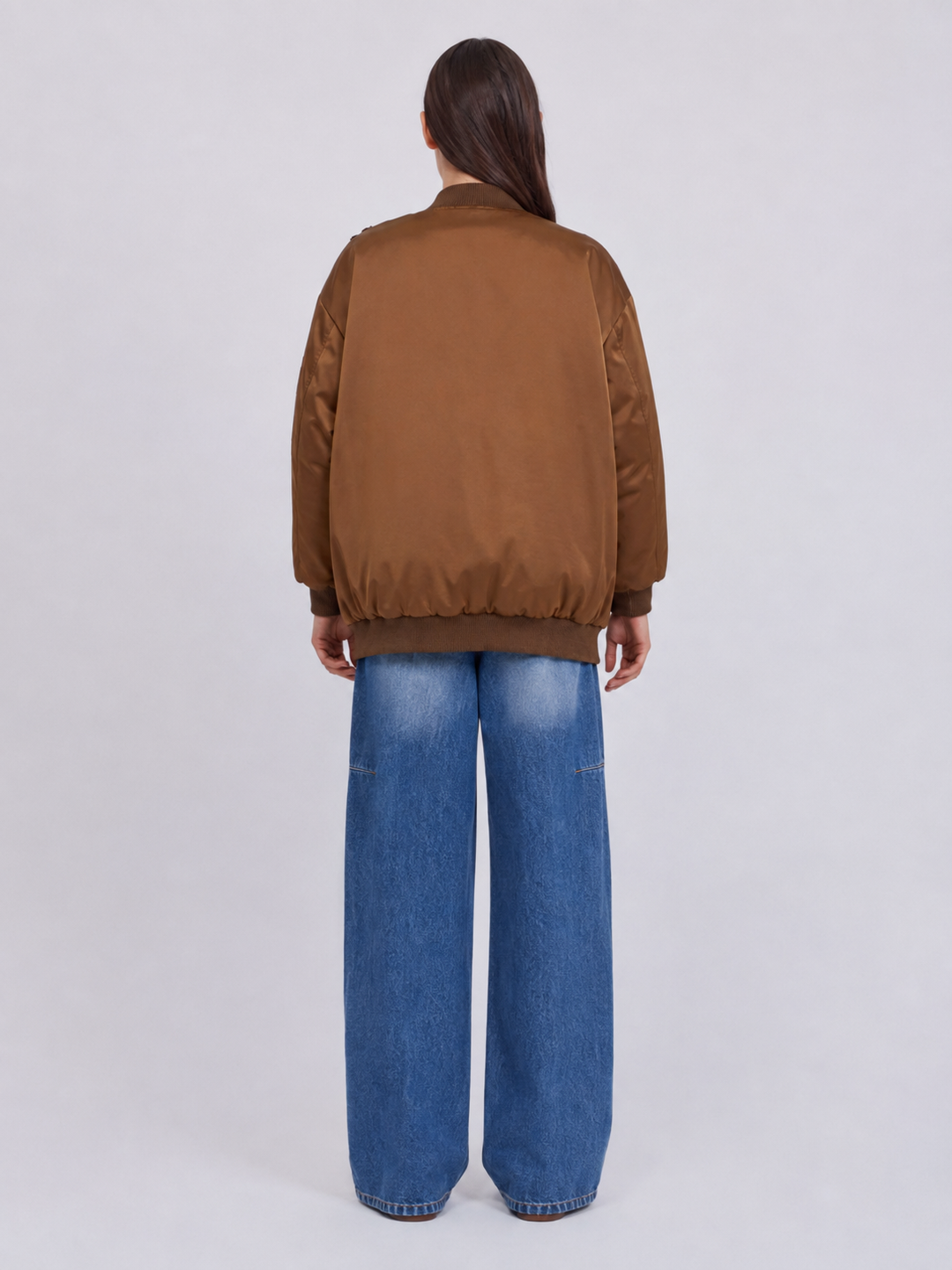 Bomber oversize con ricamo