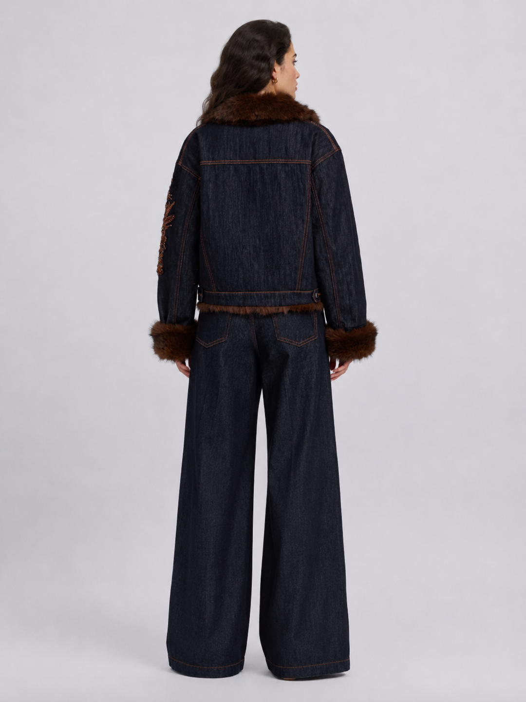 Giacca in denim con ricami