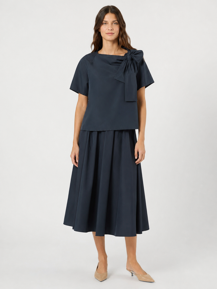 Blusa in Taffetà con Fiocco