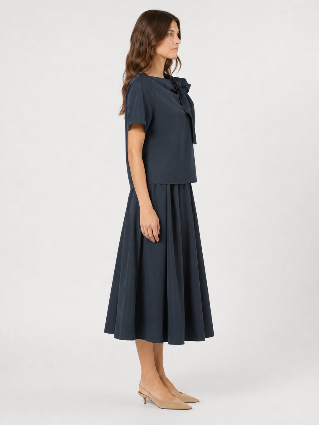 Blusa in Taffetà con Fiocco