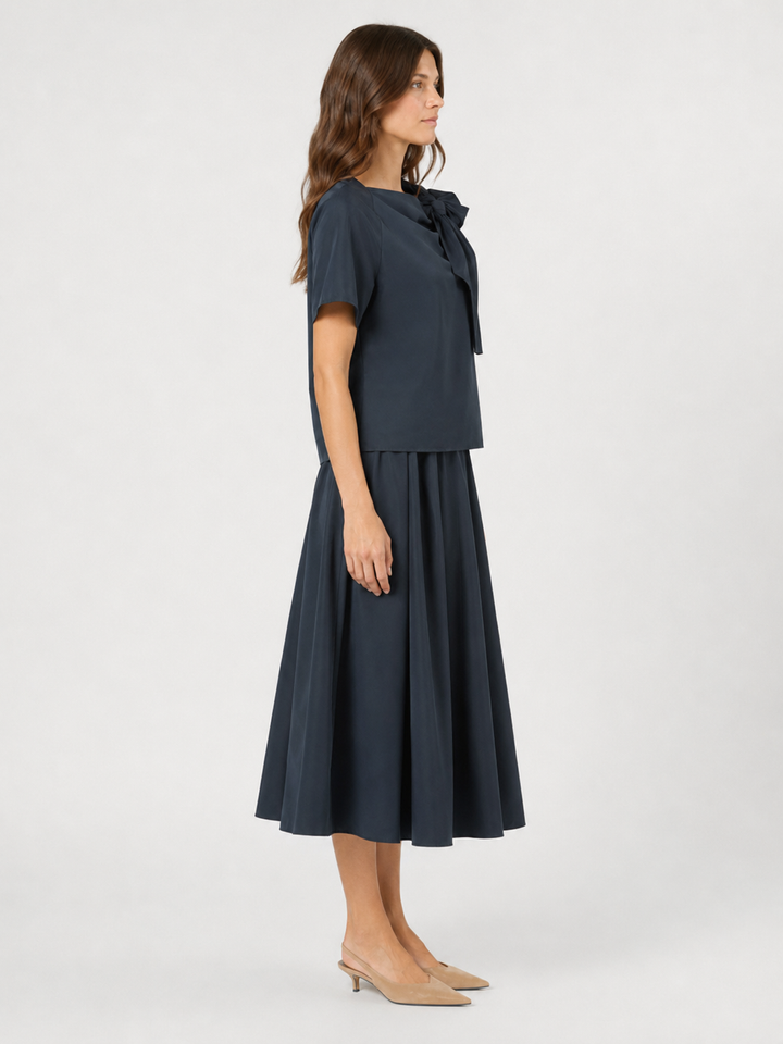 Blusa in Taffetà con Fiocco