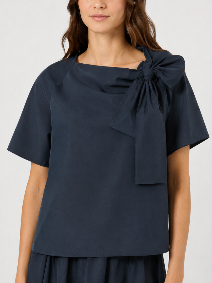 Blusa in Taffetà con Fiocco