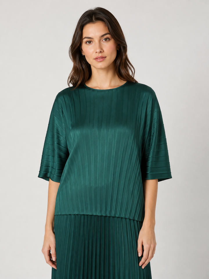Blusa in Raso Plissé