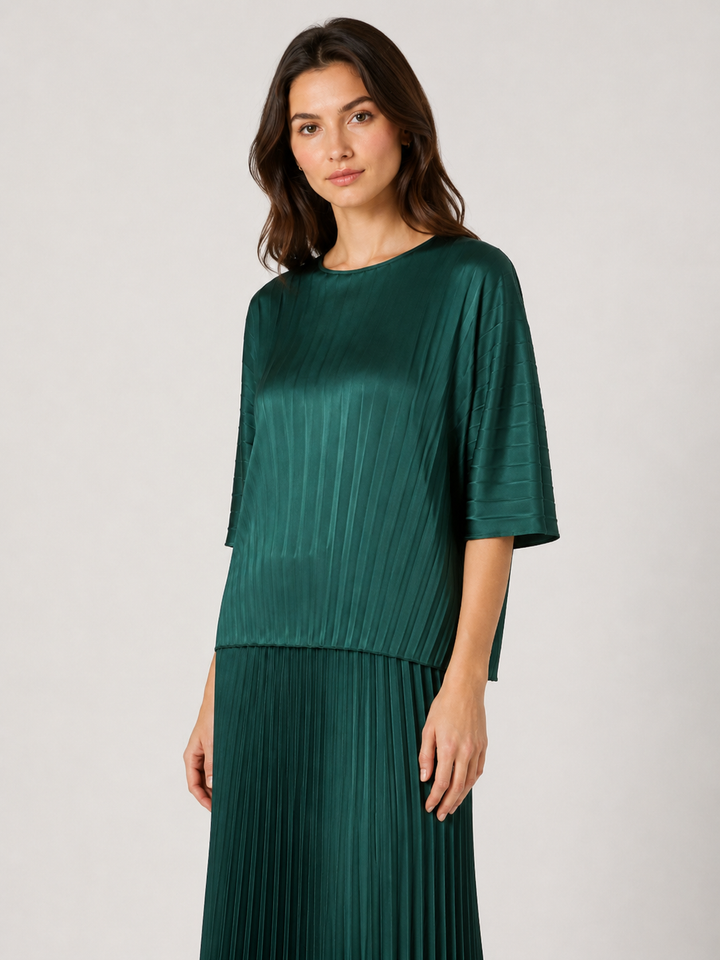 Blusa in Raso Plissé