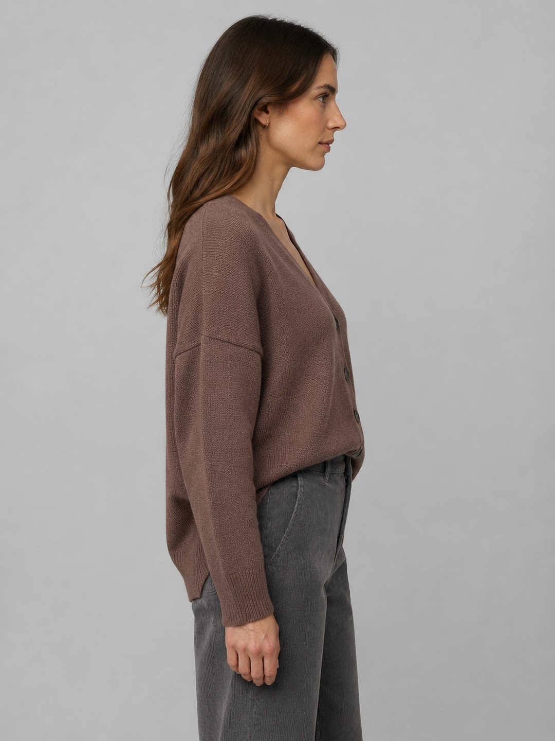 Cardigan con scollo a V