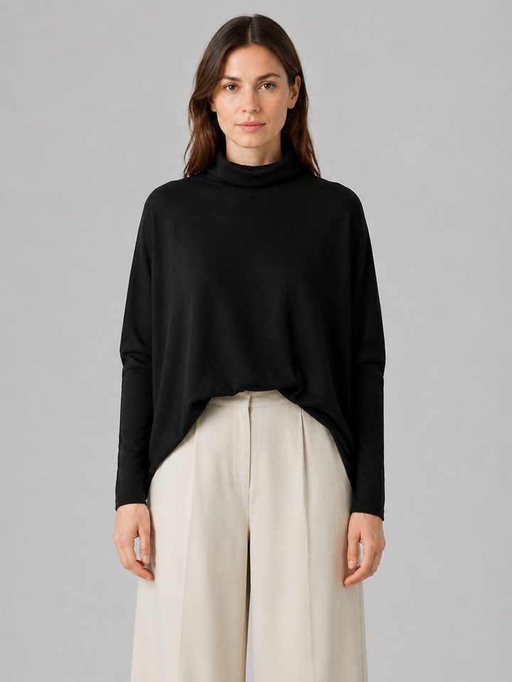 Maglia over con collo morbido