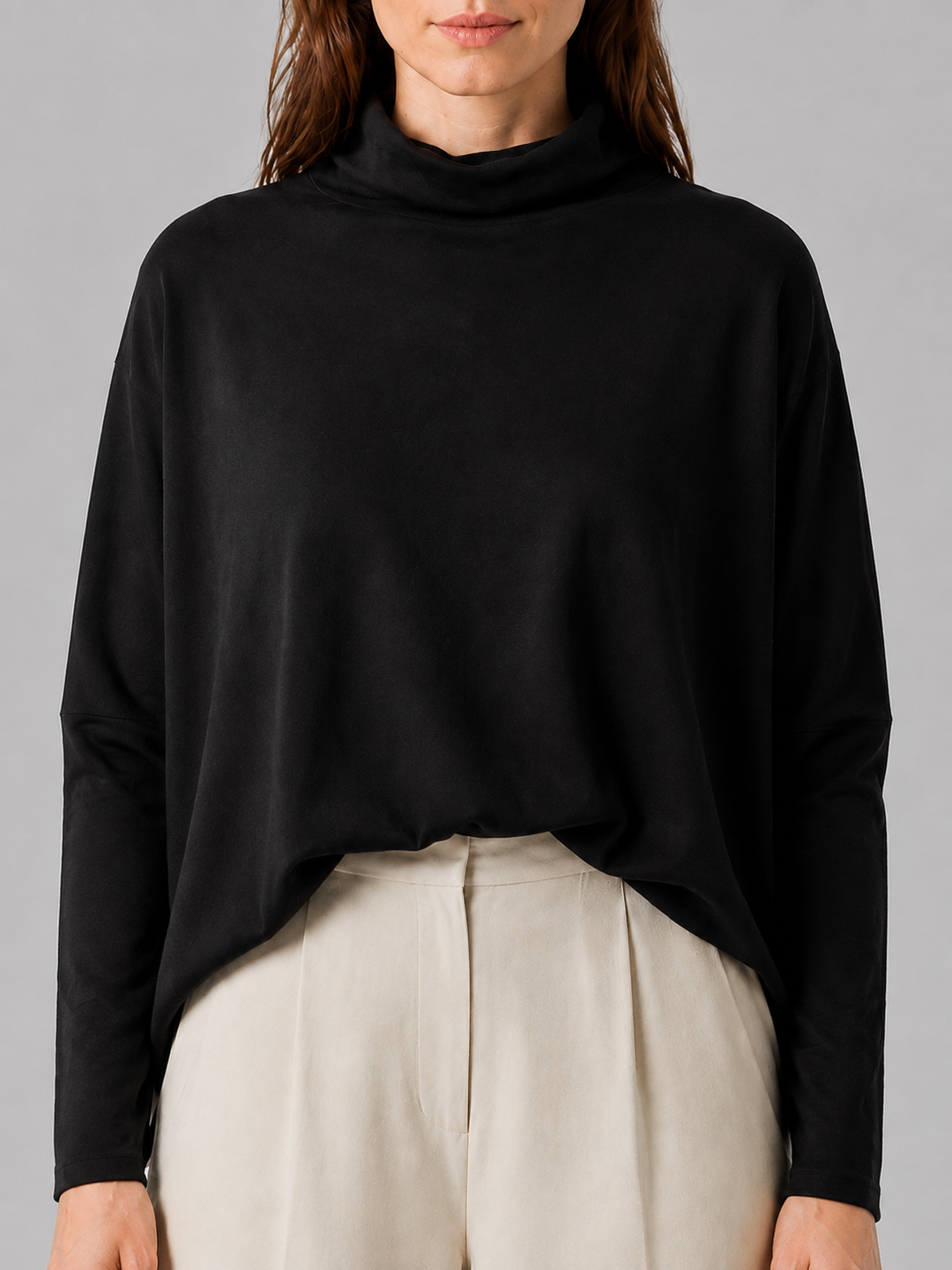 Maglia over con collo morbido