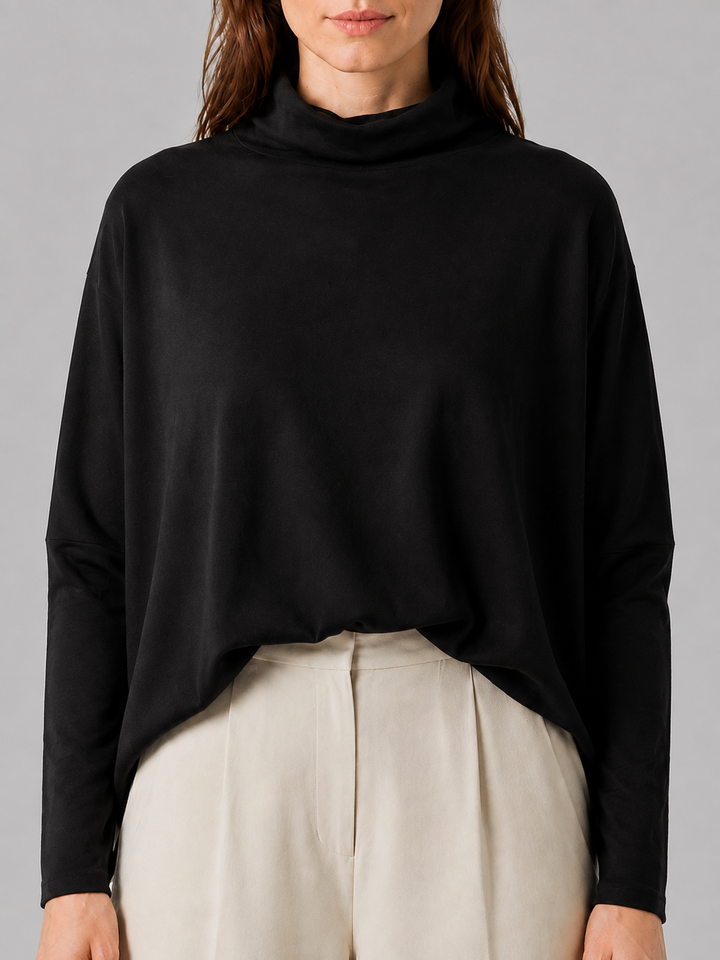 Maglia over con collo morbido