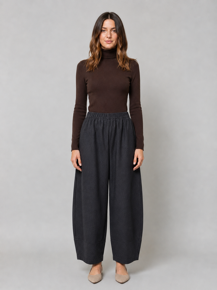 Pantalone ovetto con vita elasticizzata