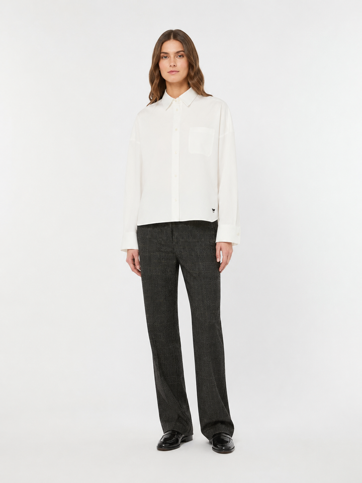 Camicia boxy in popeline  di cotone