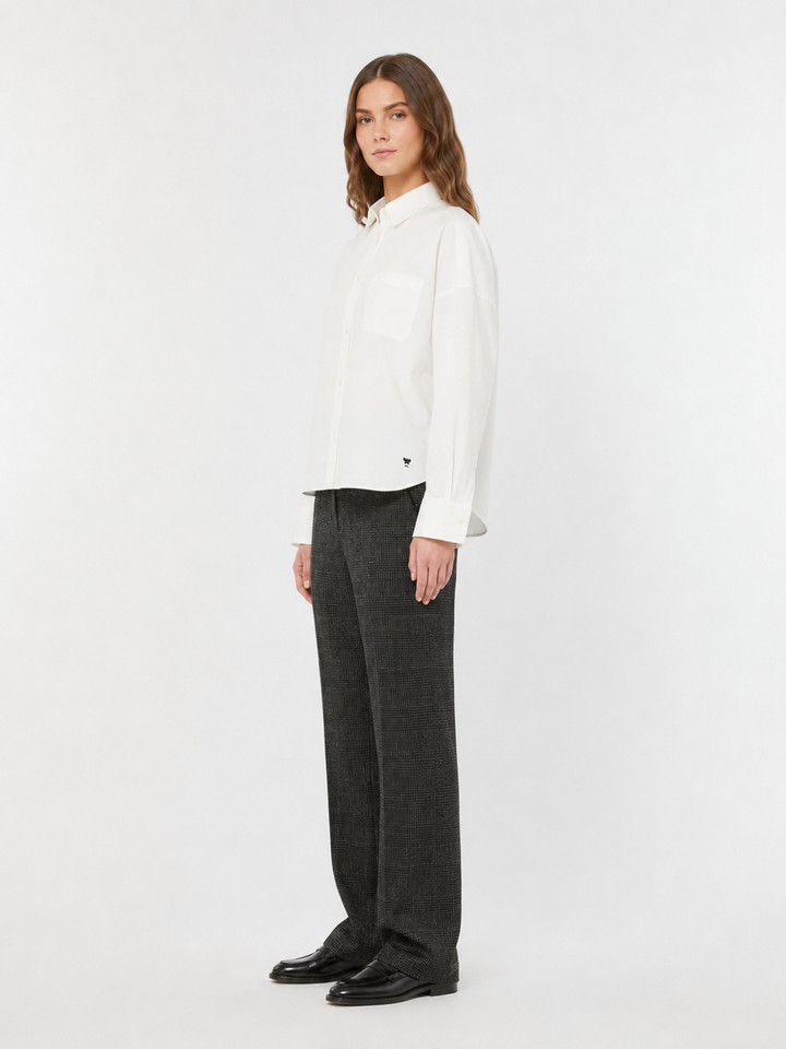 Camicia boxy in popeline  di cotone