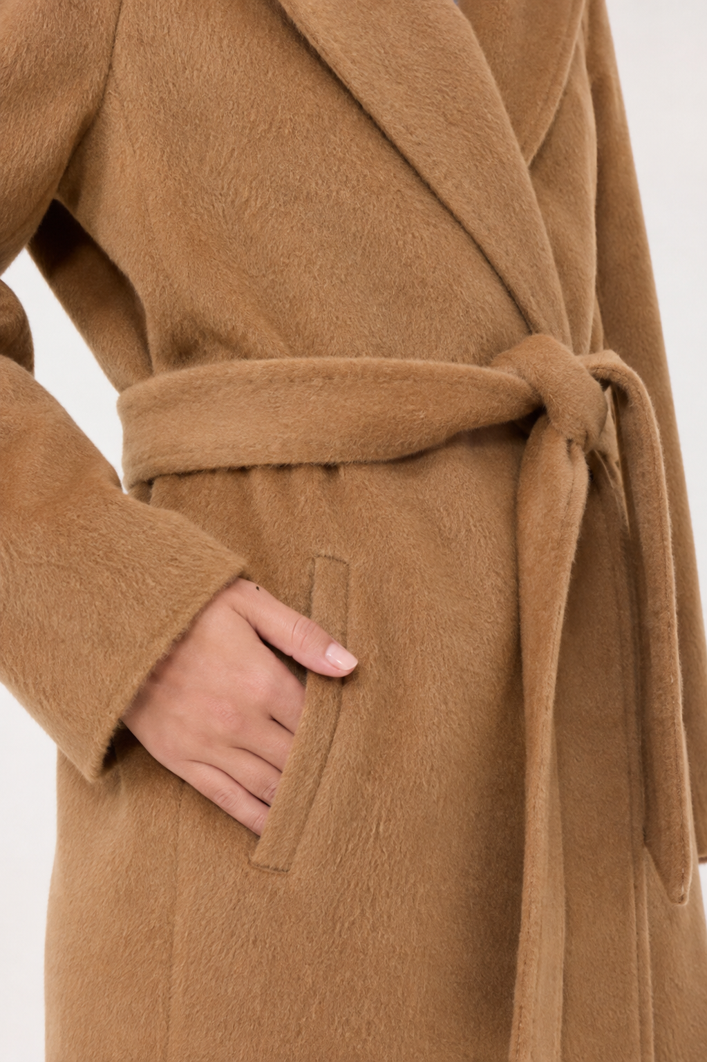 Cappotto Cammello con Cintura