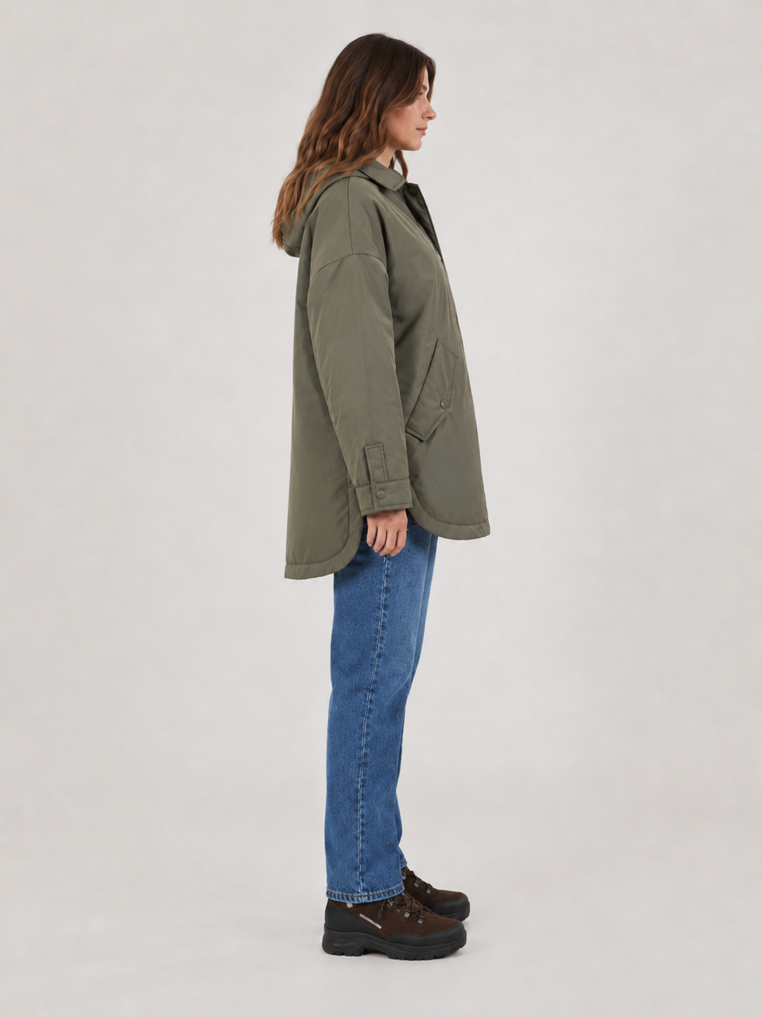 Parka corto imbottito con teddy
