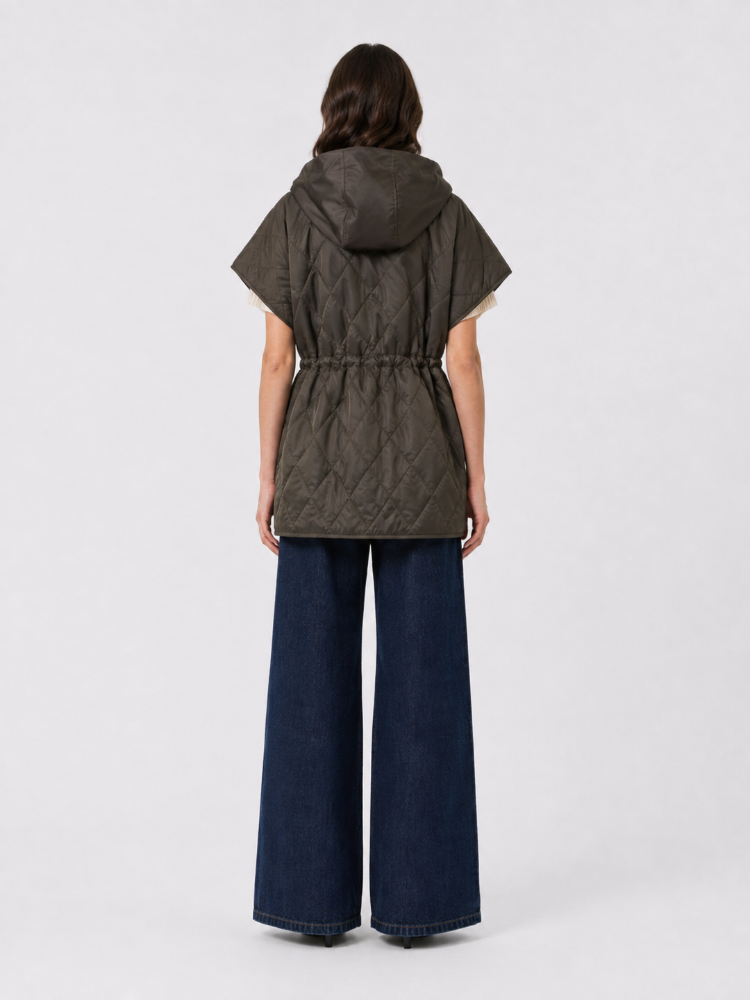 Gilet imbottito Cameluxe con cappuccio