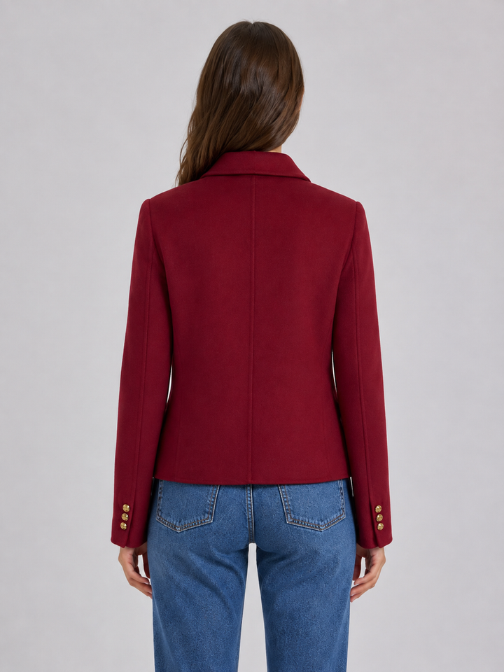 Giacca corta in lana seta e cashmere