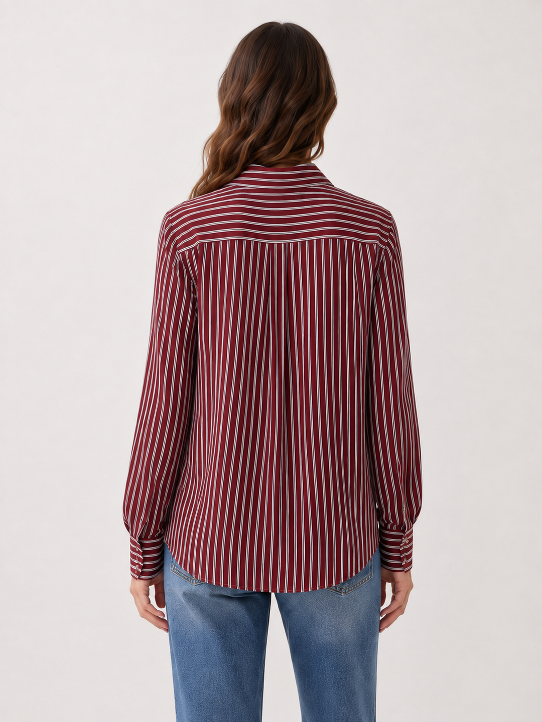 Camicia in seta a righe