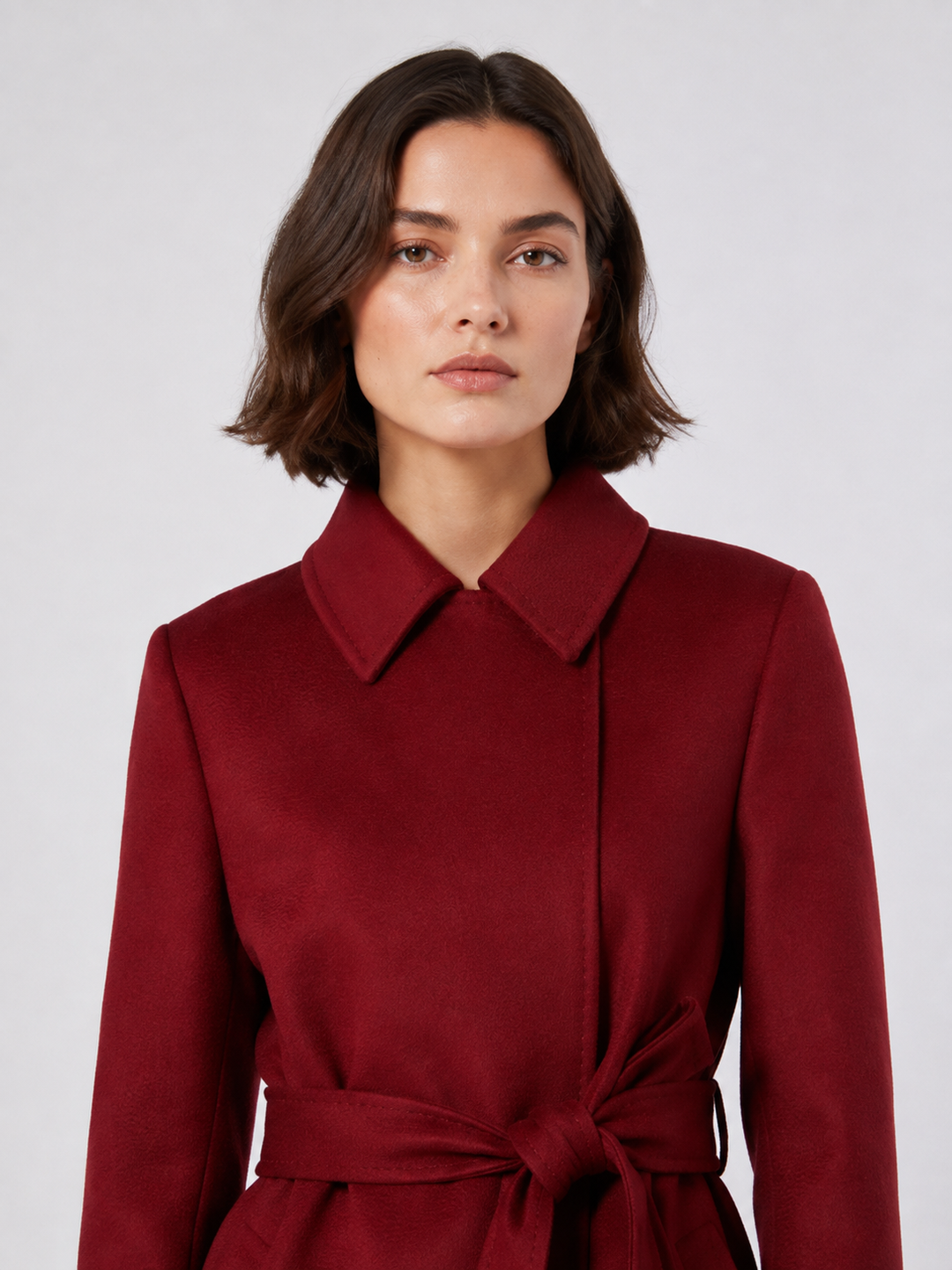 Cappotto lungo doppiopetto in pura lana