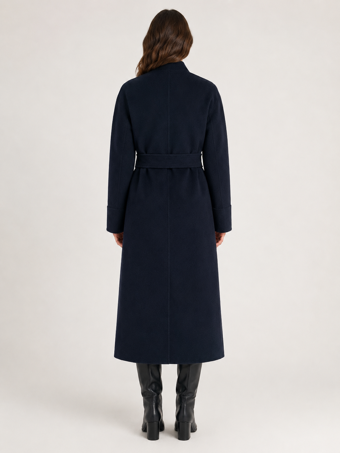 Cappotto kimono lungo in lana