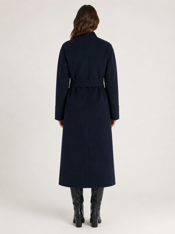 Cappotto kimono lungo in lana