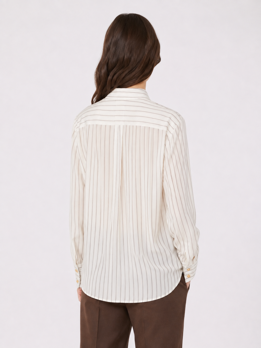 Camicia in seta a righe