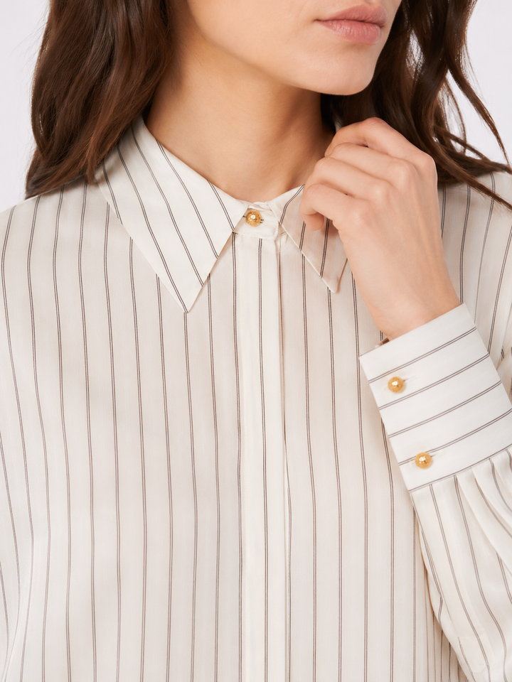 Camicia in seta a righe