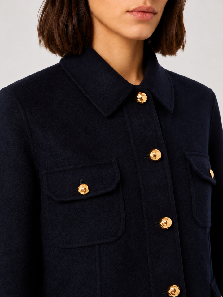 Giacca corta in lana seta e cashmere