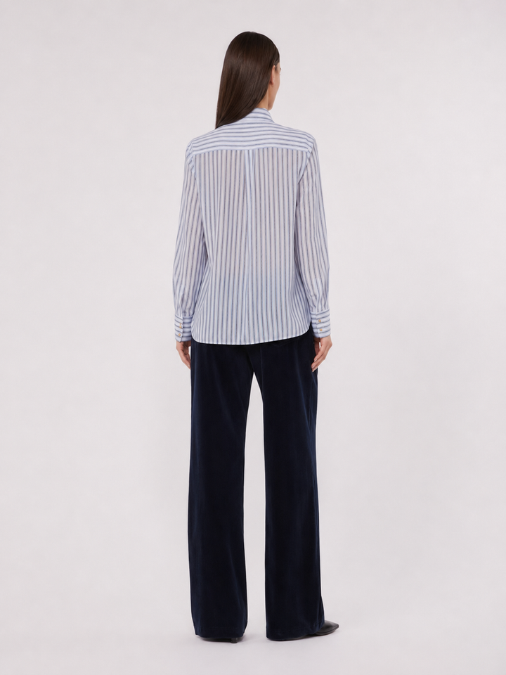 Camicia in seta a righe
