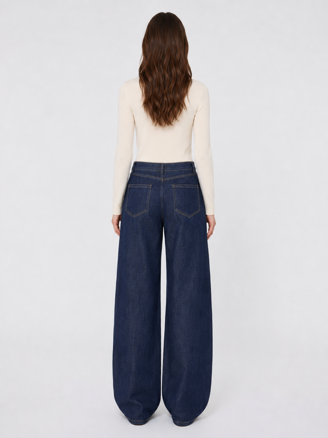 Pantalone in Denim di Cotone