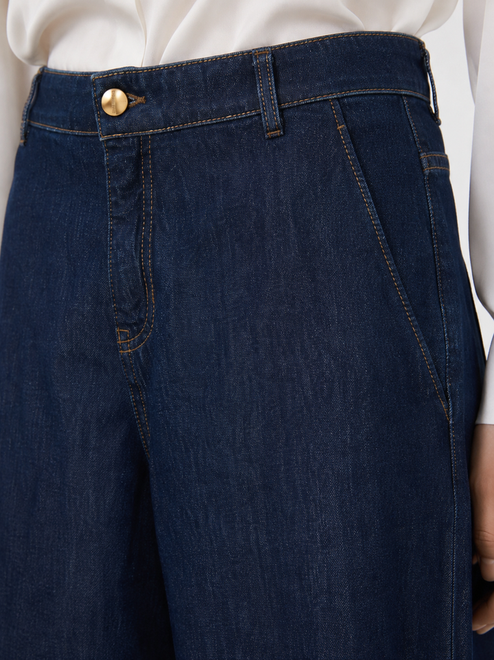 Pantalone in Denim di Cotone