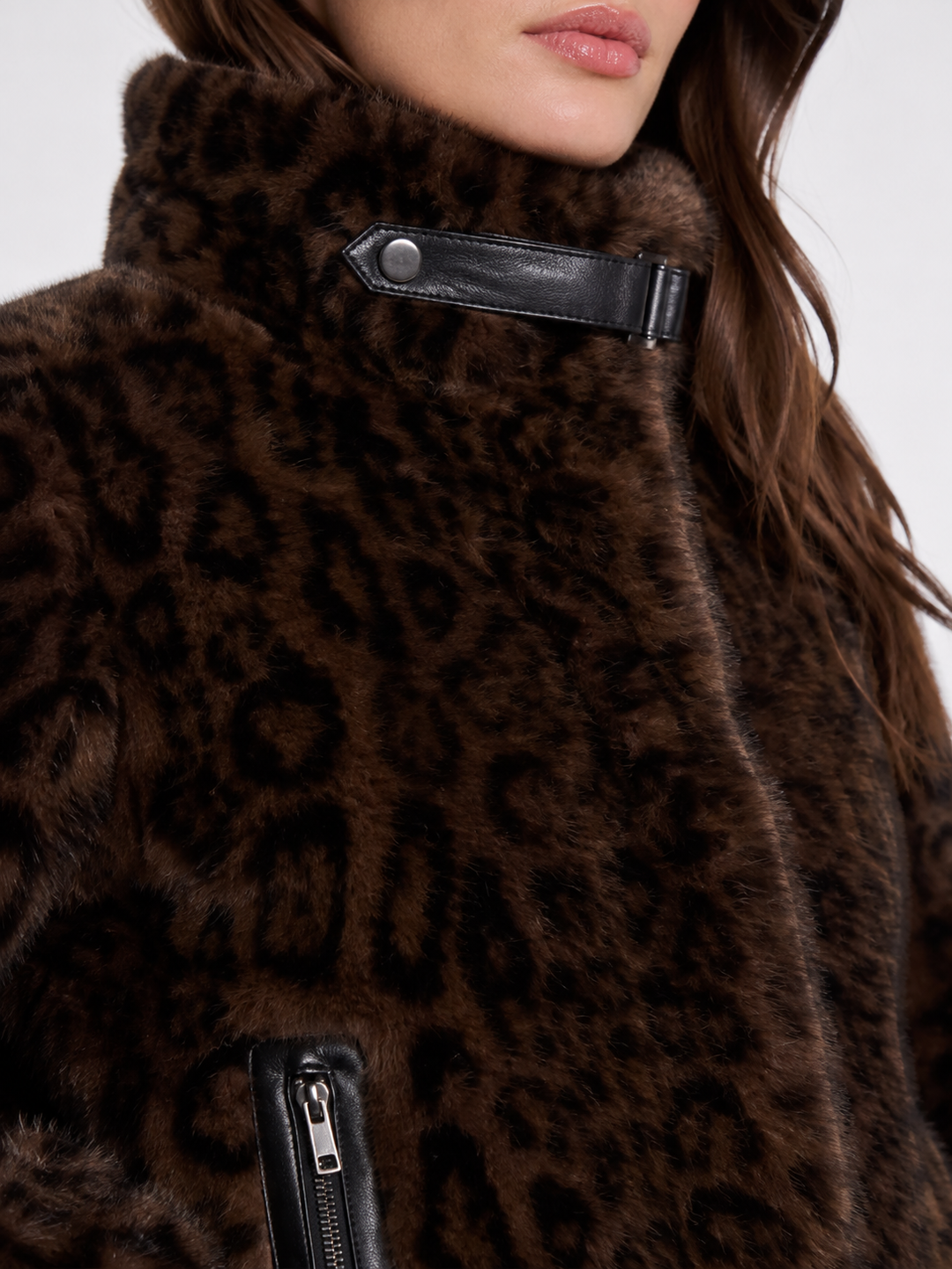 Giacca ecopelliccia animalier
