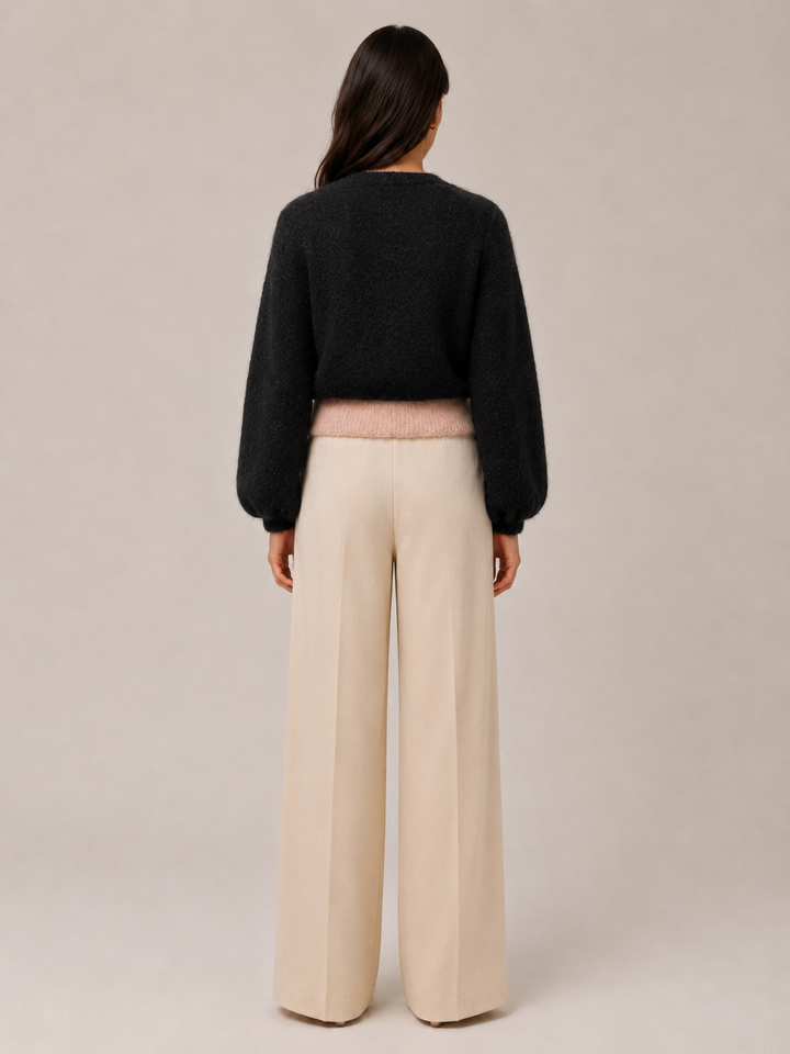 Cardigan in Mohair con Applicazioni Floreali